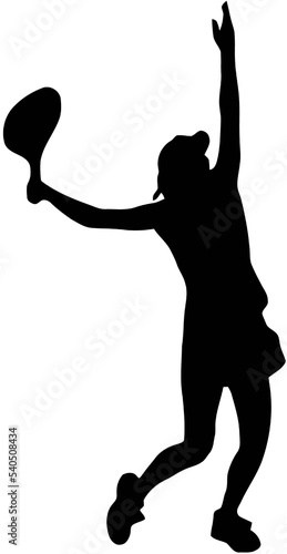 tennis player silhouette design in actions with transparent background