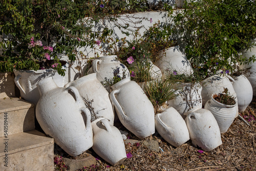 white  clay amphoras
