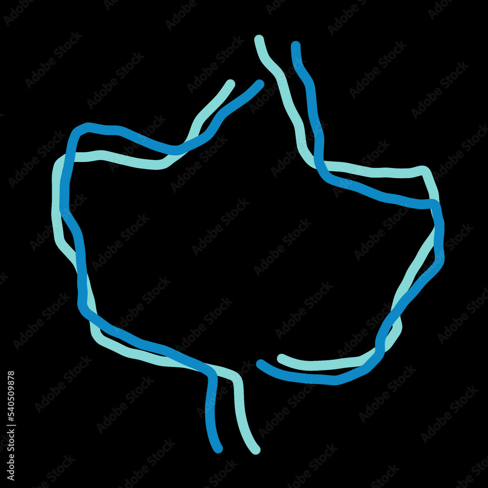 Autumn leaf. Stylization. Image of a plant on a black background. Autumn leaf. Stylization. Image of a plant on a black background.