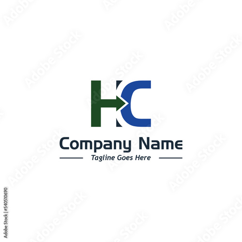 hc letters logo  sample company logo  a simple vector design