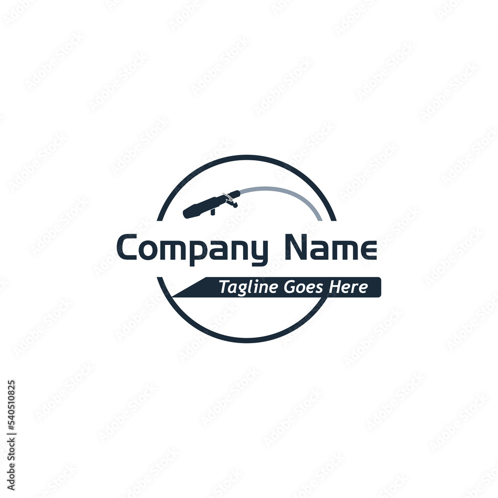 Fire hose logo sample company logo a simple vector design stock
