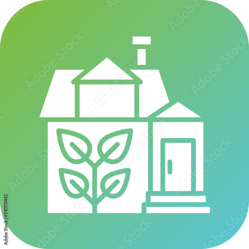 Eco House Icon Style