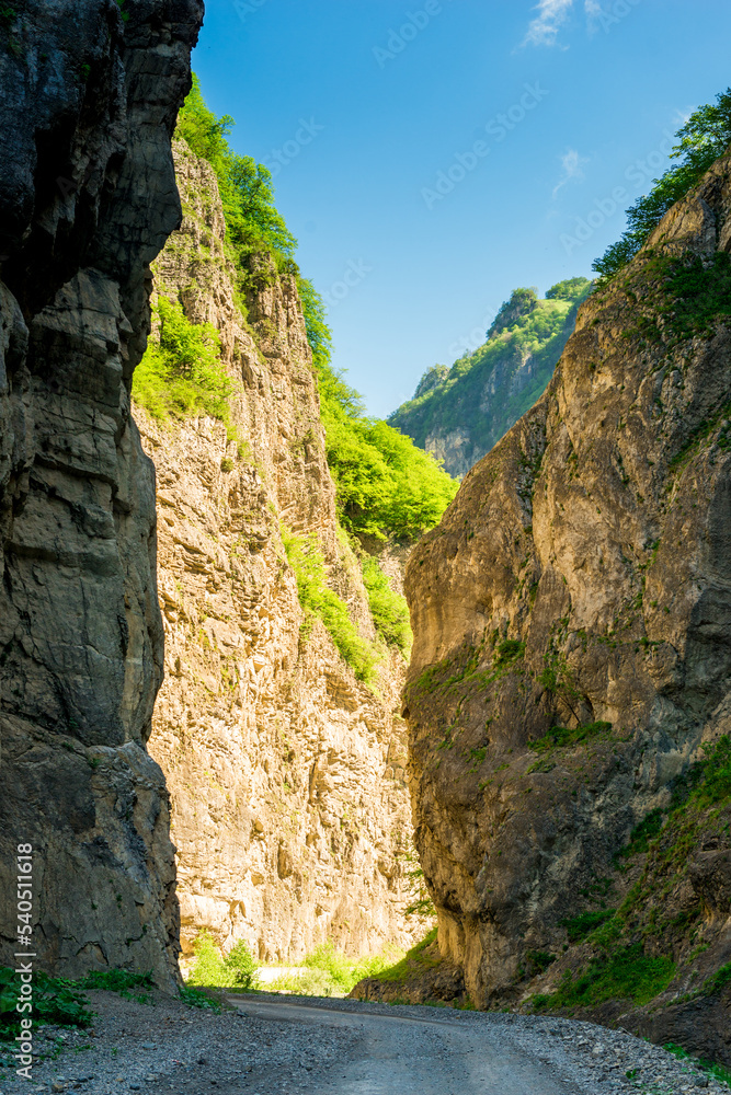 Karmadon Gorge. North Ossetia - Alania. Caucasus. Russia
