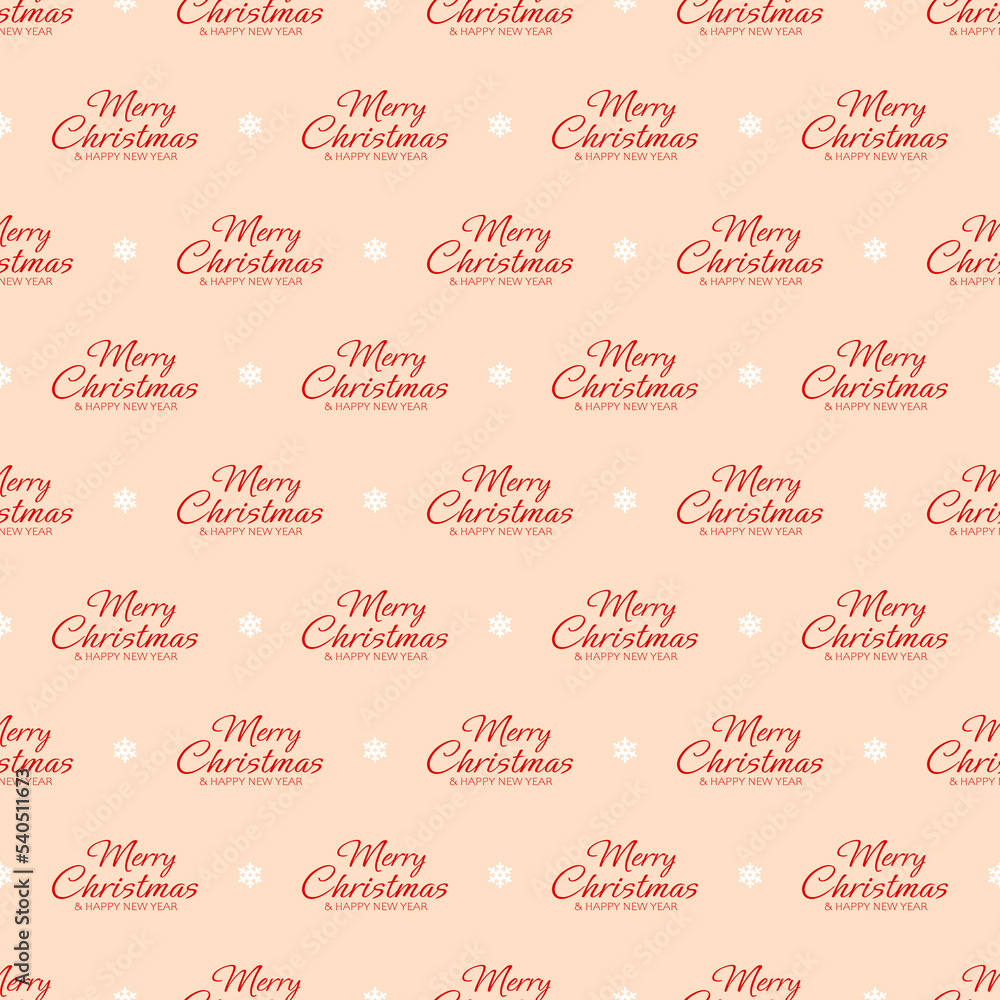 Winter seamless pattern with text Merry Christmas and Happy New Year and snowflakes. Endless repeating holiday texture for printing on package, wrapper, fabric, envelope, cloth, cards or gift paper. Winter seamless pattern with text Merry Christmas and Happy New Year and snowflakes. Endless repeating holiday texture for printing on package, wrapper, fabric, envelope, cloth, cards or gift paper.