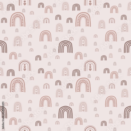 Rainbow so cute seamless pattern for your design 