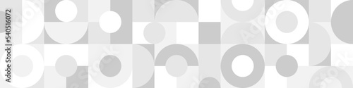 Seamless trendy white background for textiles or covers. Mosaic with gray texture of geometric shapes, template for web intro.