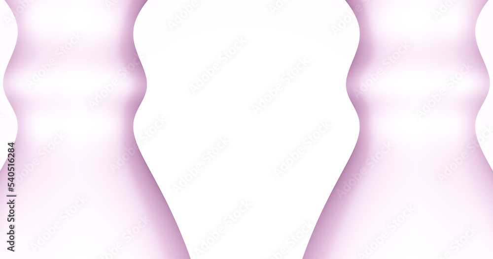 Render with curved smooth lines of soft pink color Render with curved smooth lines of soft pink color