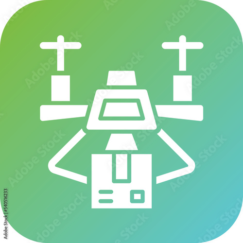 Drone Delivery Icon Style