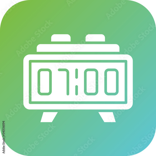 Digital Clock Icon Style