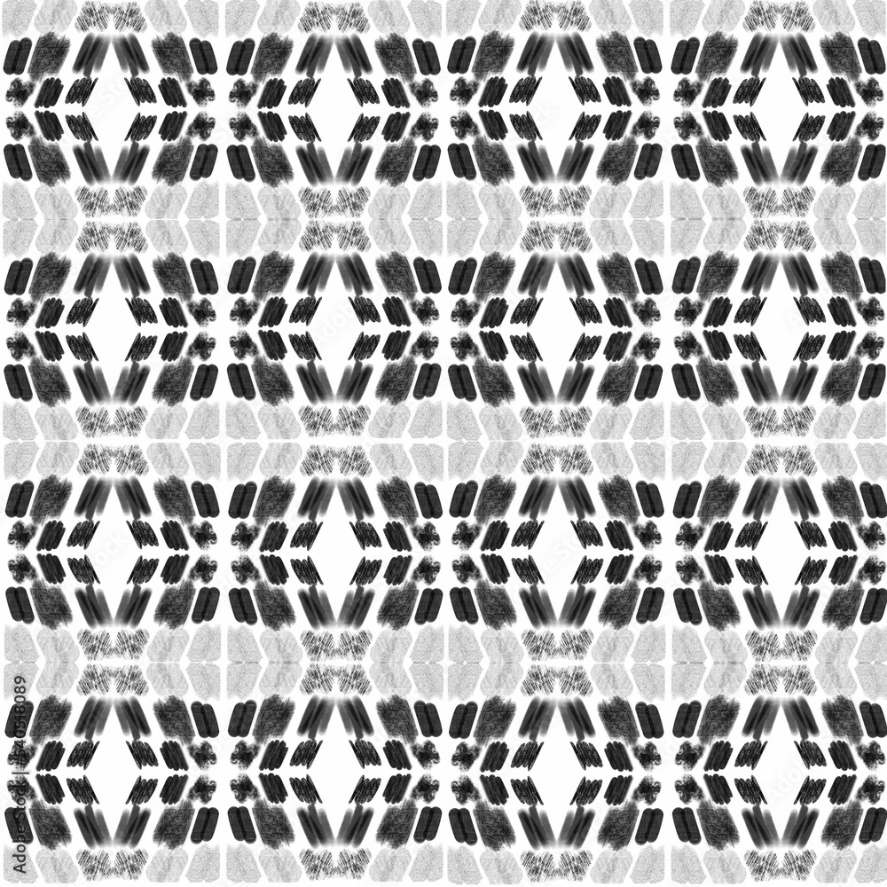 Obraz premium black and white seamless pattern