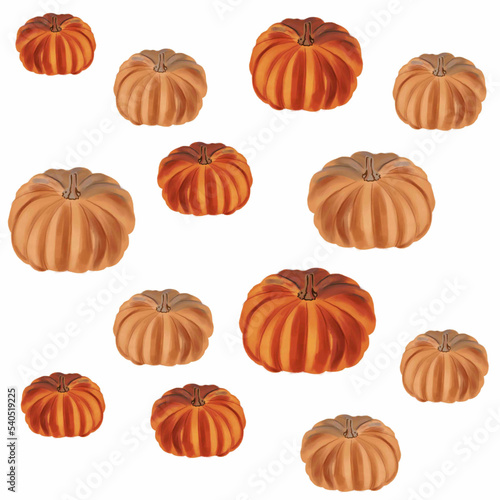 set of halloween pumpkin