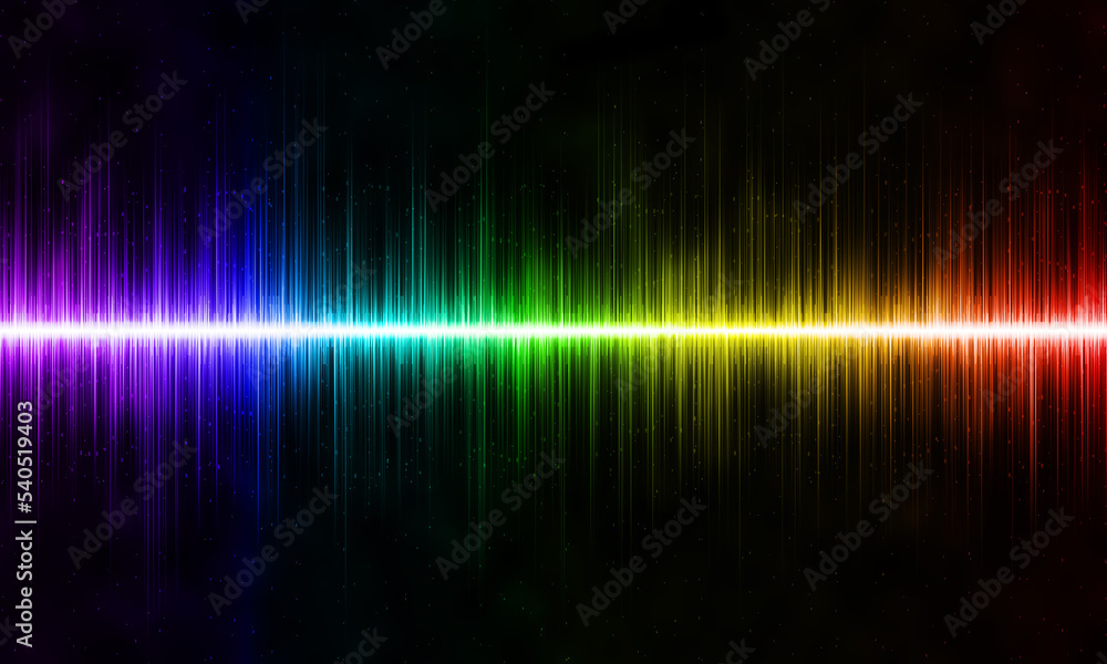 Abstract rainbow sound wave background