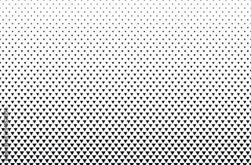 Halftone triangle dots. Triangle halftone pattern. Abstract triangle background.
