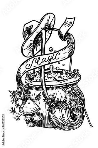 Magic vector illustration on white background