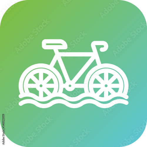 Water Tricycle Icon Style