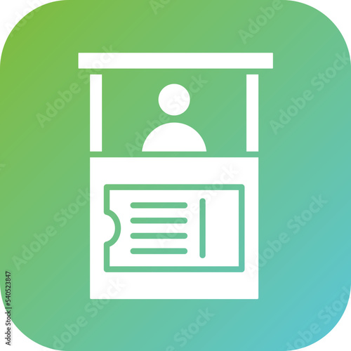 Ticket Counter Icon Style