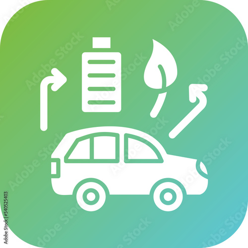 Hybrid Vehicle Icon Style