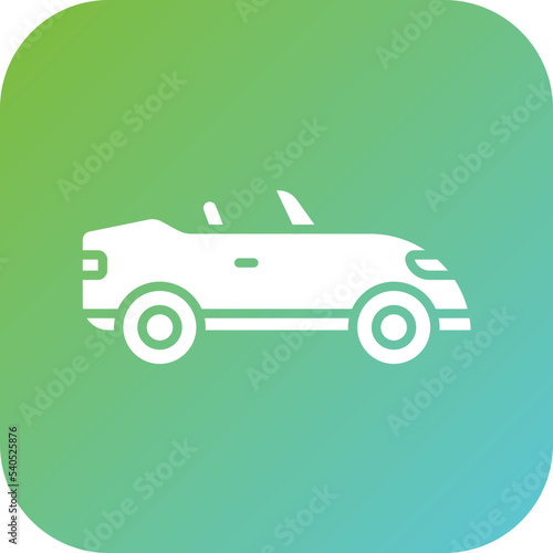 Convertible Car Icon Style