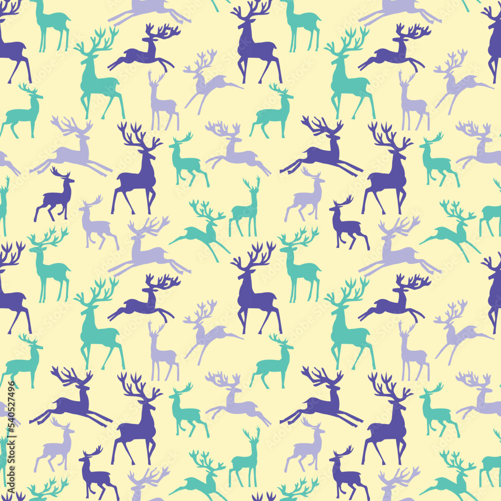 pattern of deers silhouette collection. pattern of deers silhouette collection.