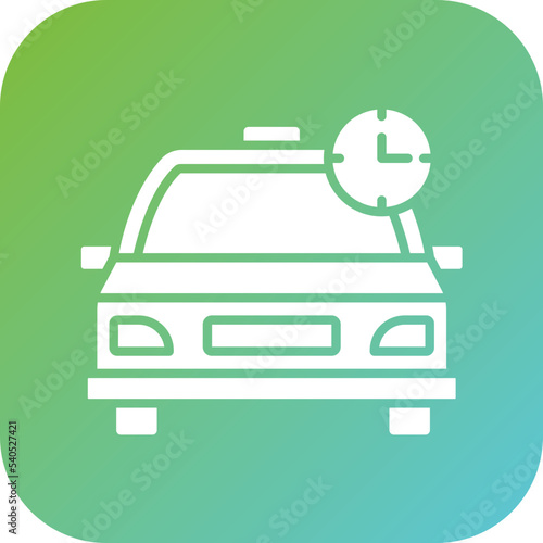 Busy Taxi Icon Style