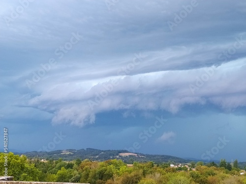 clouds over the mountains