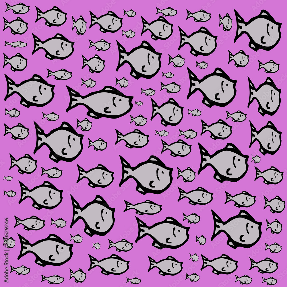 Fototapeta premium Swimming fish design