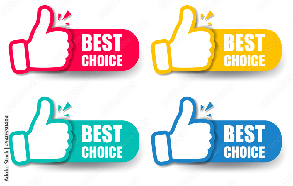 Best Choice Labels Set Isolated Best Choice Labels Set Isolated