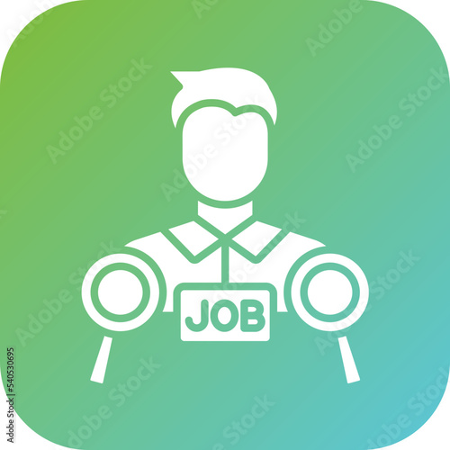 Job Seeker Male Icon Style