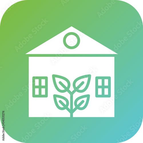 Eco House Icon Style