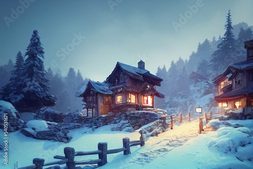 winter in the village
