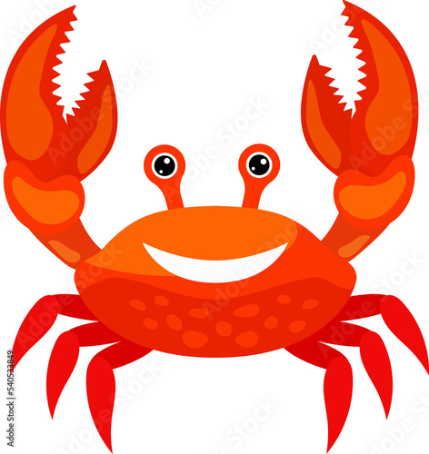 red cartoon smiling crab photo