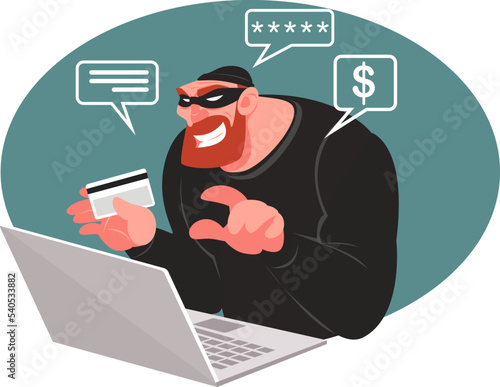 Stampa su tela A scammer is trying to steal passwords and bank card data over the Internet in order to steal money