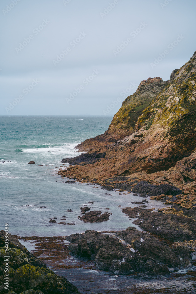 Fototapeta premium Beautiful nature views of coastal cliffs and beaches on Jersey Island