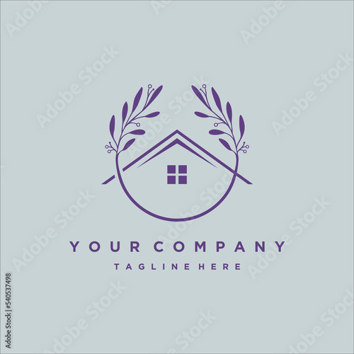 Illustration of Tree House Logo Design Template. Tree Home logotype Design vector, Nature eco House Logo