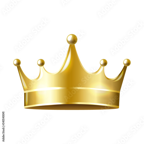 golden crown isolated on white