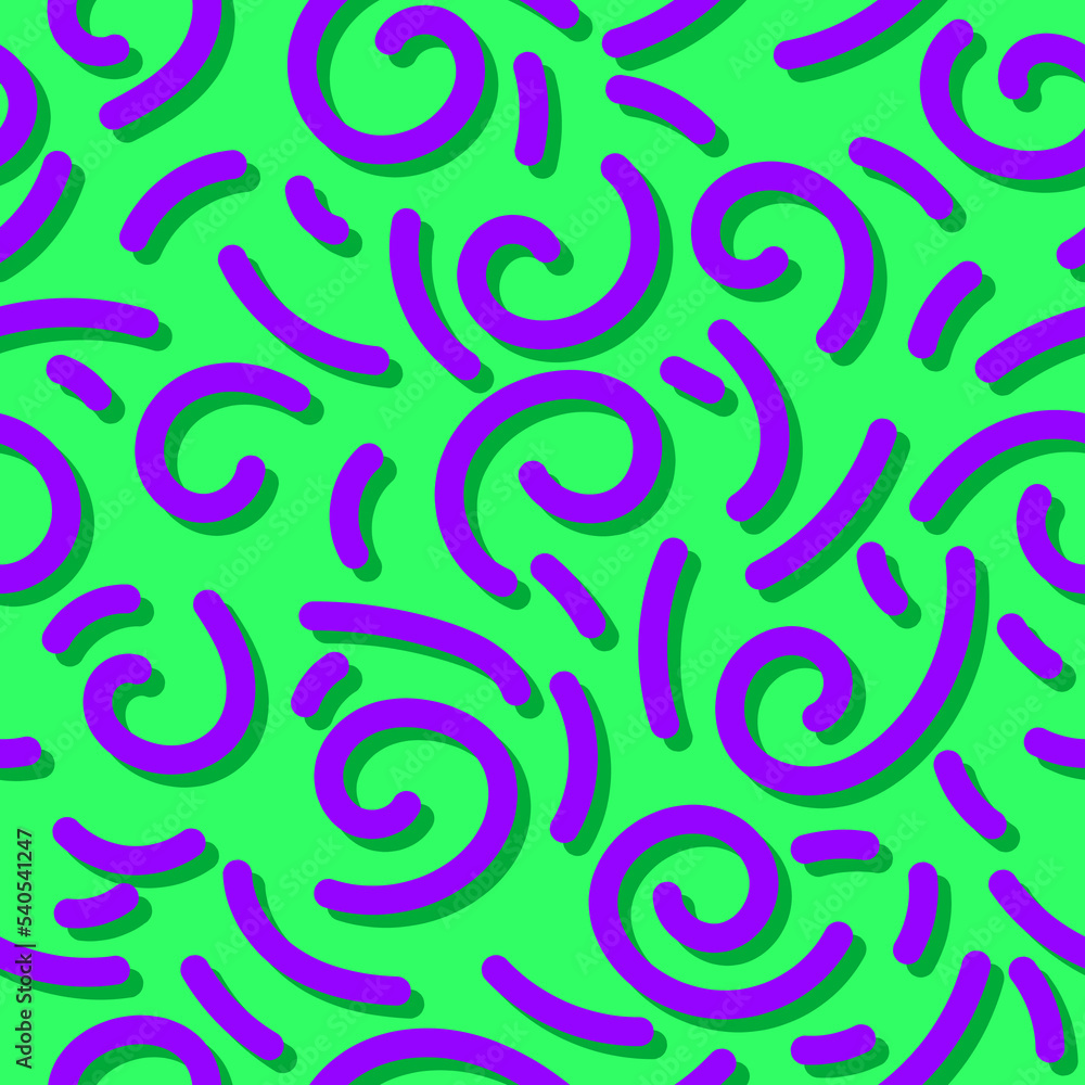 Abstract green seamless pattern with spiral elements Abstract green seamless pattern with spiral elements