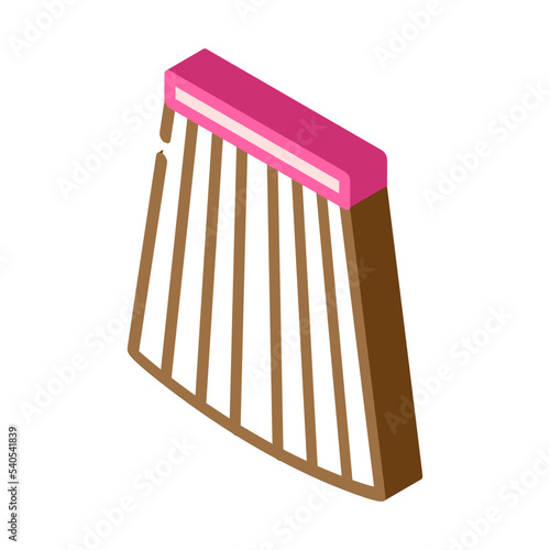 box pleat skirt isometric icon vector. box pleat skirt sign. isolated symbol illustration