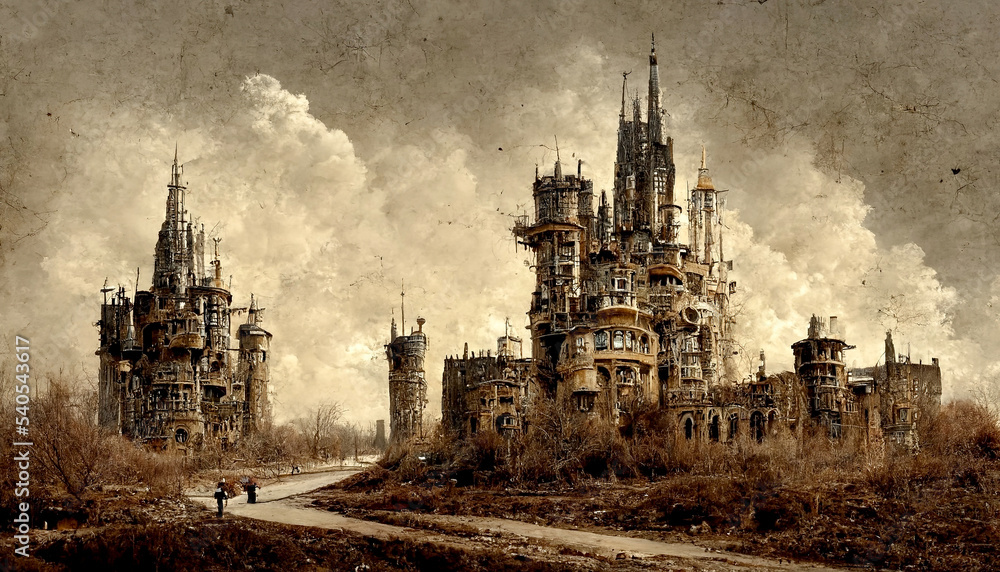 Naklejka premium Gothic style Palace