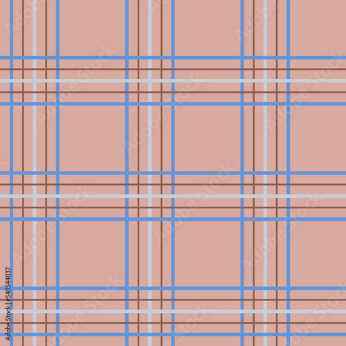 Tartan seamless plaid pattern background. Seamless pattern in fascinating cozy brown and blue colors for plaid, fabric, textile, clothes, tablecloth and other things