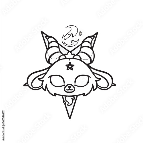 Creepy Kawaii Coloring Page for adult and kids