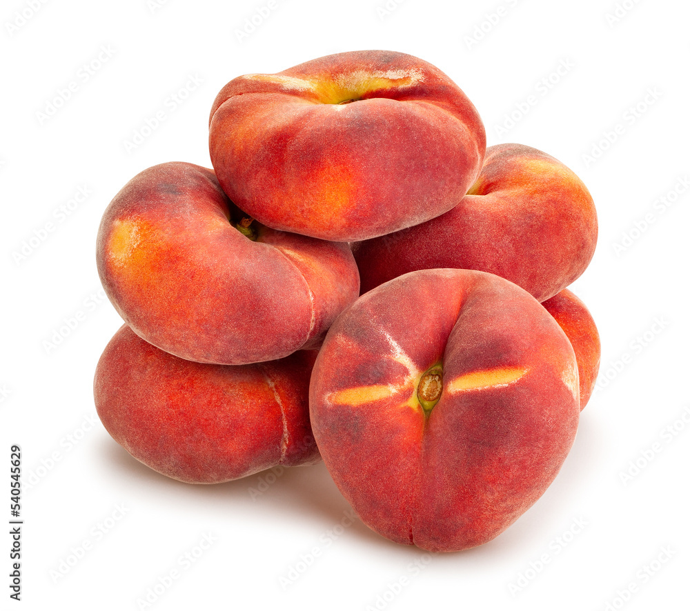 flat peach path isolated on white flat peach path isolated on white