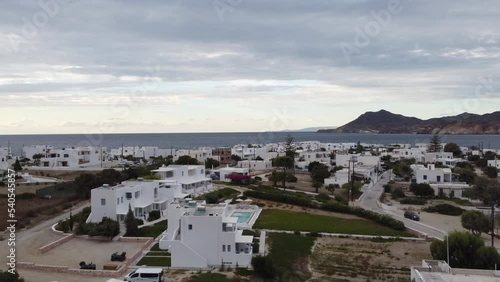 Pollonia Village Aerial View in Milos, Cyclades Island in Aegean Sea, Greece