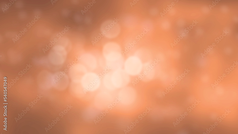 smooth bokeh blur light effect on abstract orange color background