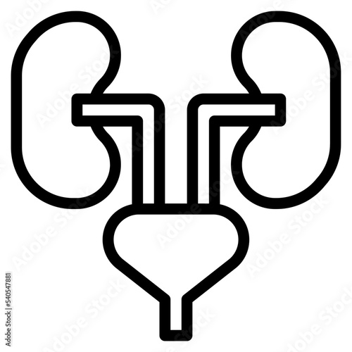 icu monitor line icon