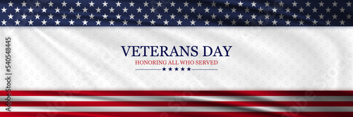 Veterans day banner background. National holiday of the USA.