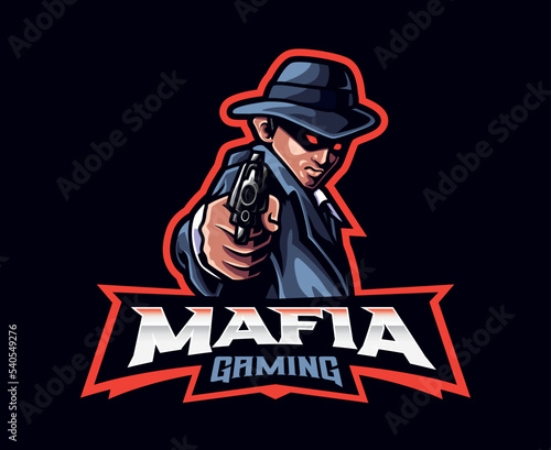 Mafia mascot logo design