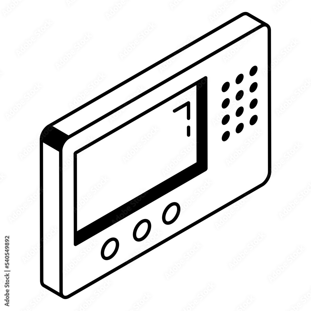 Obraz premium Secure password linear isometric icon 