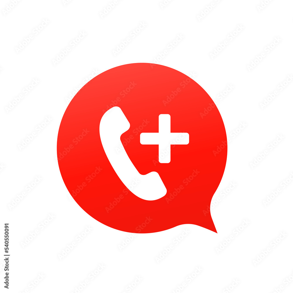 Obraz premium Red phone message. Vector illustration