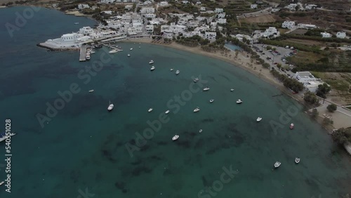 Pollonia Village Aerial View in Milos, Cyclades Island in Aegean Sea, Greece