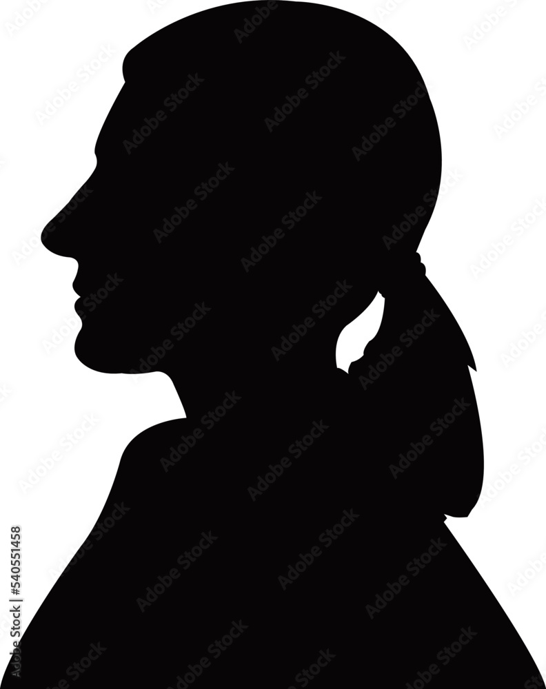 a woman head silhouette vector